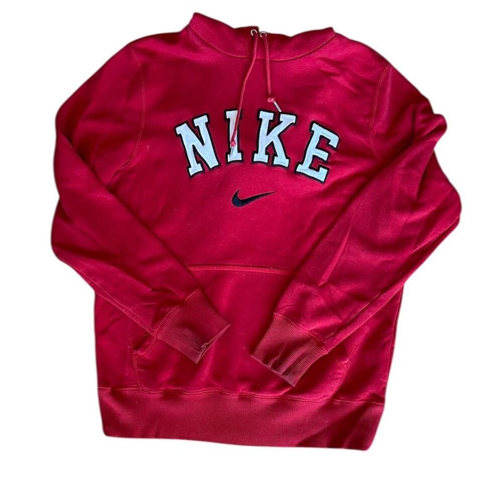 red vintage nike hoodie